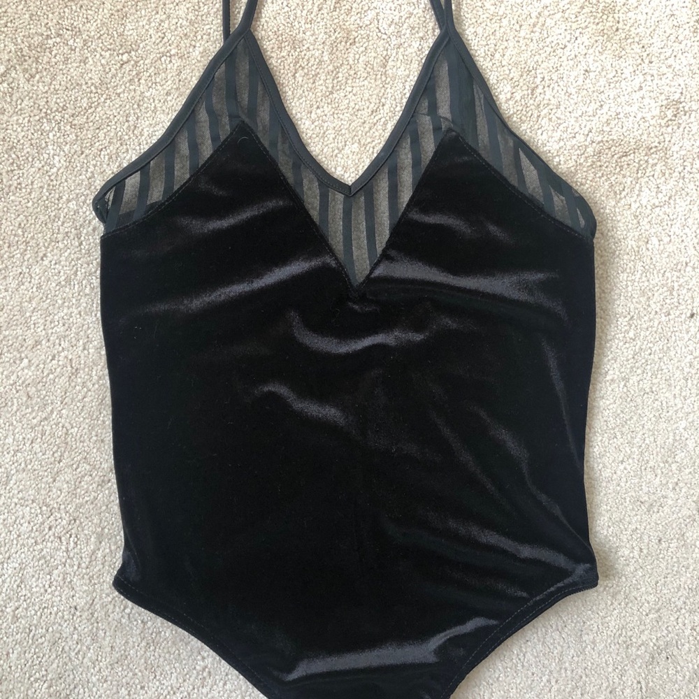 Topshop suede body suit
